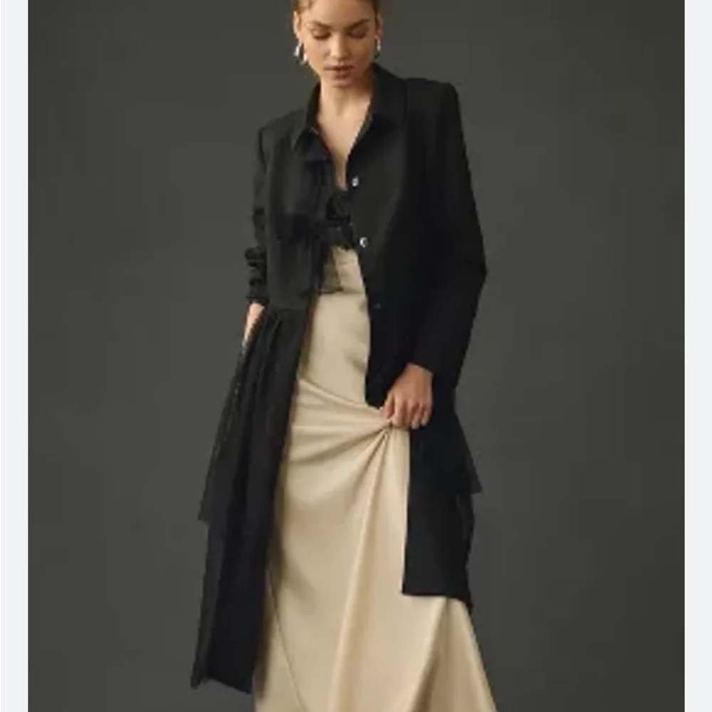 Mare Tulle-Skirted Trench Coat